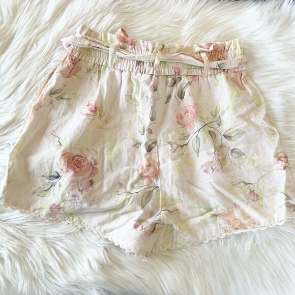 Caroline Constas Floral Linen Shorts & Top Set Size Small Retail $400 - Picture 9 of 16